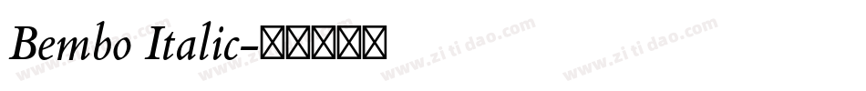 Bembo Italic字体转换